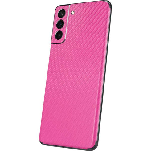 Pink Carbon Fiber Specialty Material Galaxy S21 Plus 5G Skin